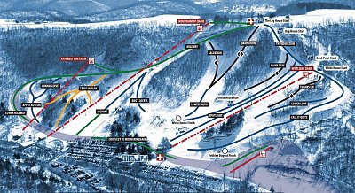 Ski resort Mt. La Crosse: схема склонов