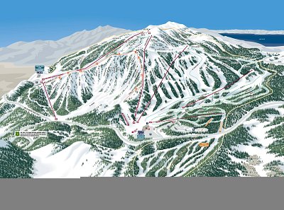 Ski resort Mt. Rose: схема склонов