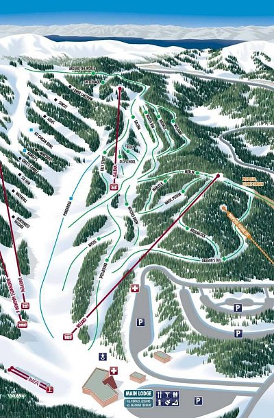 Ski resort Mt. Rose: схема склонов