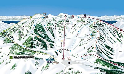 Ski resort Mt. Rose: схема склонов