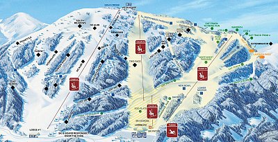 Ski resort Mt. Spokane: схема склонов