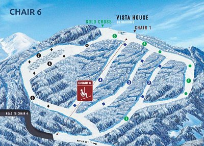 Ski resort Mt. Spokane: схема склонов