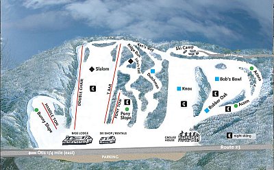 Ski resort Otis Ridge: схема склонов