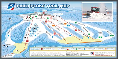 Горнолыжный курорт Paoli Peaks: схема склонов