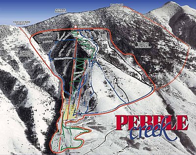 Ski resort Pebble Creek: схема склонов