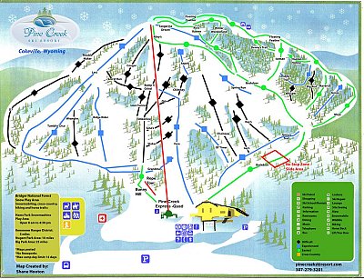 Ski resort Pine Creek: схема склонов
