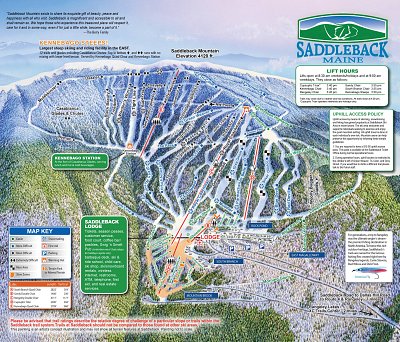 Горнолыжный курорт Saddleback: схема склонов