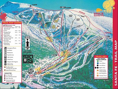 Ski resort Santa Fé: схема склонов