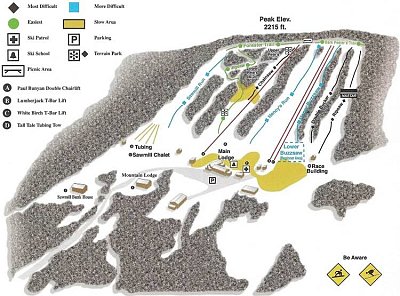 Ski resort Sawmill Mountain Resort: схема склонов