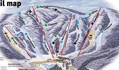 Горнолыжный курорт Ski Butternut: схема склонов