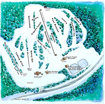 Горнолыжный курорт Ski Gull: схема склонов