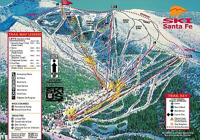 Горнолыжный курорт Ski Santa Fe: схема склонов