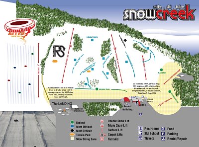Горнолыжный курорт Snow Creek: схема склонов