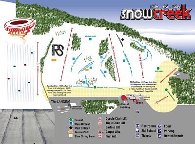 Ski resort Snow Creek: схема склонов