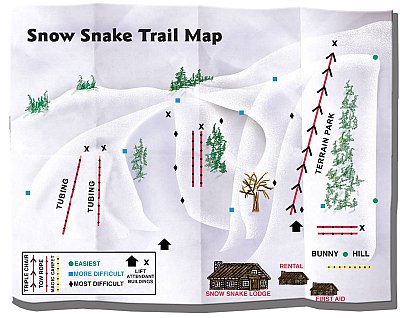Ski resort Snow Snake: схема склонов