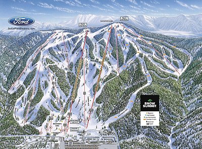 Ski resort Snow Summit – Big Bear Lake: схема склонов