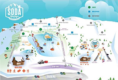 Ski resort Soda Springs: схема склонов