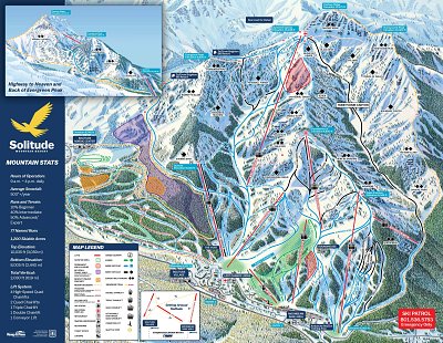 Ski resort Solitude: схема склонов