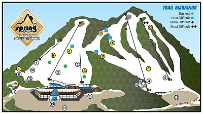 Ski resort Spring Mountain: схема склонов