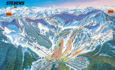 Ski resort Stevens Pass: схема склонов