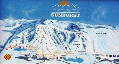 Горнолыжный курорт Sunburst: схема склонов