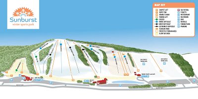 Ski resort Sunburst: схема склонов