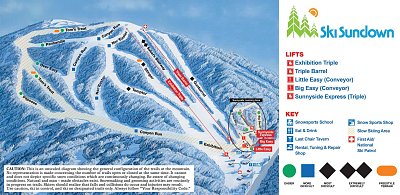 Ski resort Sundown: схема склонов