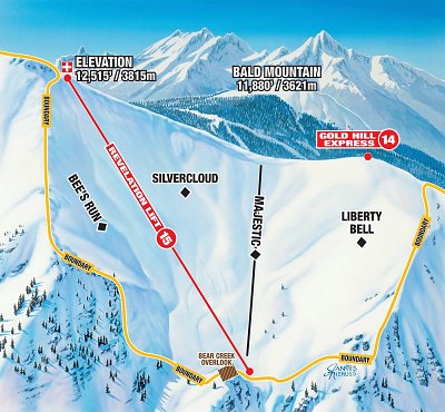 Ski resort Telluride: схема склонов
