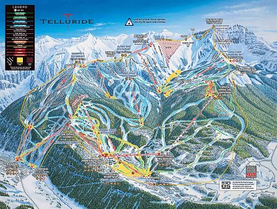 Ski resort Telluride: схема склонов