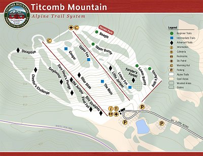 Ski resort Titcomb Mountain: схема склонов