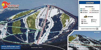 Ski resort Turner Mountain: схема склонов