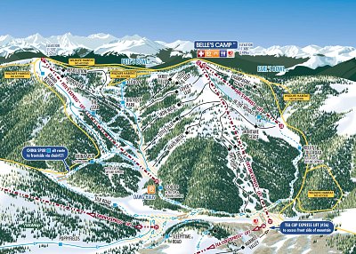 Ski resort Vail: схема склонов