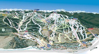 Ski resort Vail: схема склонов