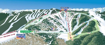 Ski resort Vail: схема склонов