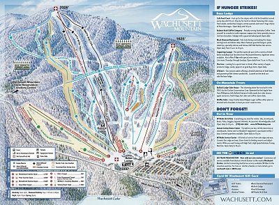 Ski resort Wachusett Mountain: схема склонов