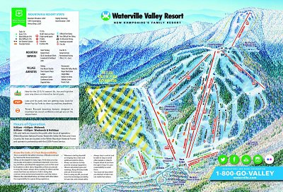 Горнолыжный курорт Waterville Valley: схема склонов