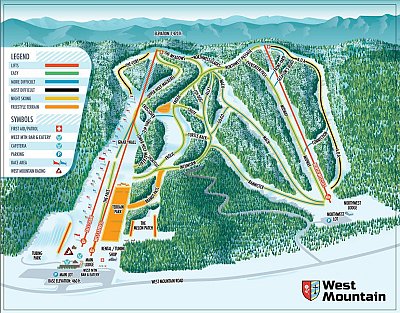 Ski resort West Mountain: схема склонов