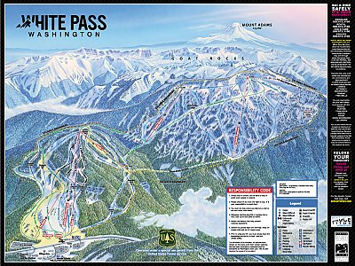 Горнолыжный курорт White Pass: схема склонов