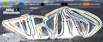 Ski resort Wild Mountain: схема склонов