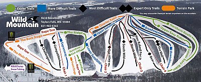 Горнолыжный курорт Wild Mountain: схема склонов