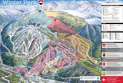 Ski resort Winter Park Resort: схема склонов