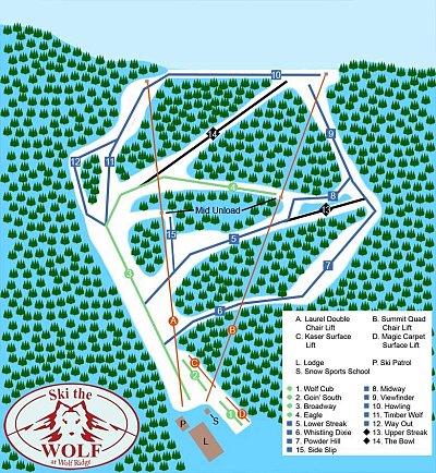 Ski resort Hatley Pointe: схема склонов