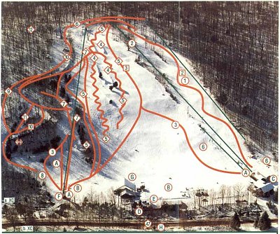 Горнолыжный курорт Woodbury Ski Area: схема склонов