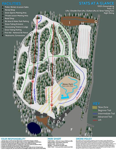 Ski resort Yawgoo Valley: схема склонов