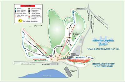 Hidden Valley Highlands Ski Area: схема склонов