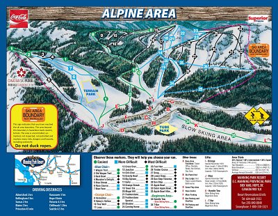 Manning Park: схема склонов