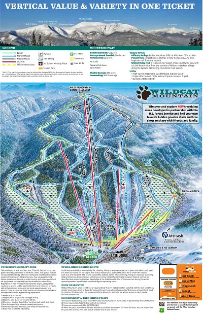 Wildcat Mountain: схема склонов