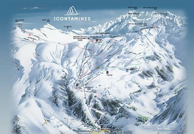 Les Contamines Montjoie: схема склонов