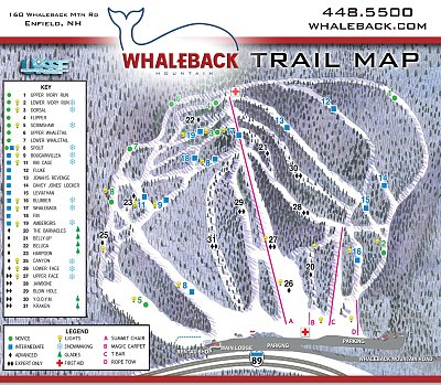 Whaleback: схема склонов