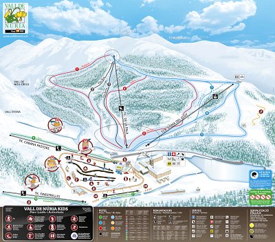 Vall de Nuria: схема склонов